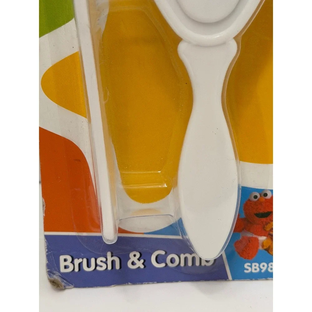 Sesame Beginnings Cookie Monster Baby Brush and Comb Set White SB98016 NIP